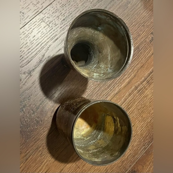 Vtg Collectible Decorative Wine Bottle Flask Brass India Etch NO BEER IN KUWAIT - Picture 4 of 16